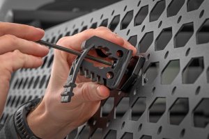 Molle Panel Mounting Kit - Rough Country - Aluminum, Pair - Black